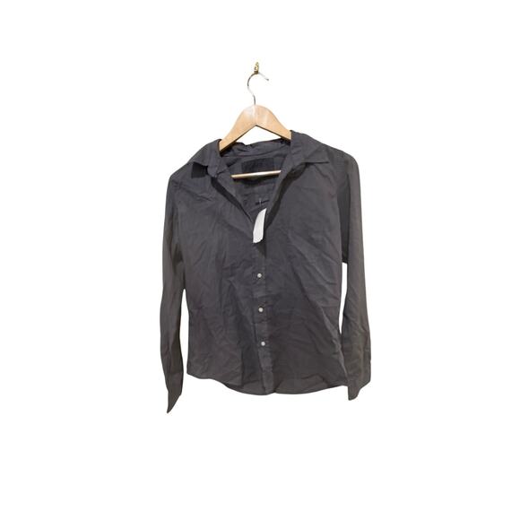 Frank & Eileen Barry Cotton Knit Button-Up Shirt Size Small - Picture 3 of 4